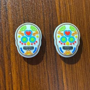 Sugar skull crocs jibbitz 2 piece lot